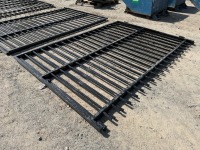 2No. APPROX. 2900mm x 2000mm BLACK METAL GATES - 4