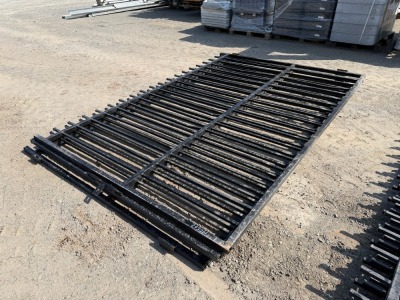 2No. APPROX. 2900mm x 2000mm BLACK METAL GATES