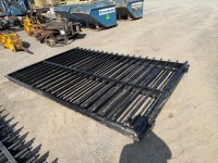 2No. APPROX. 2900mm x 2000mm BLACK METAL GATES - 7