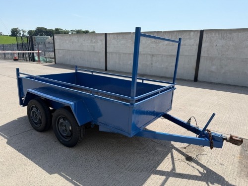 APPROX. 8FT4" X 4FT6" TANDEM AXLE BUILDERS TRAILER&nbsp;