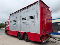 RENAULT T520 T-HIGH 6X2 26 TON AUTOMATIC LIVESTOCK LORRY & DRAG TRAILER - 14