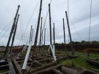 16No. APPROX 8m LANDFILL BARRIER NETTING & CONCRETE BASES - 11