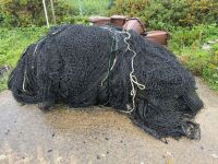 16No. APPROX 8m LANDFILL BARRIER NETTING & CONCRETE BASES - 16