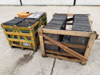 2No. WOODEN CRATES TO INC. APPROX 640No. 24x12 BANGOR BLUE SLATES