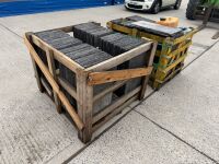 2No. WOODEN CRATES TO INC. APPROX 640No. 24x12 BANGOR BLUE SLATES - 8