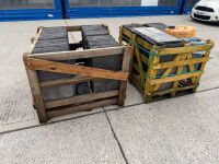 2No. WOODEN CRATES TO INC. APPROX 640No. 24x12 BANGOR BLUE SLATES - 9