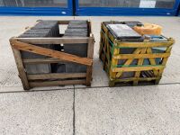 2No. WOODEN CRATES TO INC. APPROX 640No. 24x12 BANGOR BLUE SLATES - 10