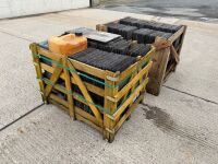 2No. WOODEN CRATES TO INC. APPROX 640No. 24x12 BANGOR BLUE SLATES - 17