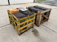 2No. WOODEN CRATES TO INC. APPROX 640No. 24x12 BANGOR BLUE SLATES - 18