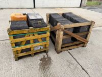 2No. WOODEN CRATES TO INC. APPROX 640No. 24x12 BANGOR BLUE SLATES - 20
