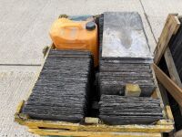 2No. WOODEN CRATES TO INC. APPROX 640No. 24x12 BANGOR BLUE SLATES - 22