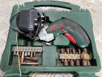 BOSCH CORDLESS SCREWDRIVER & ASSORTED BITS - 3