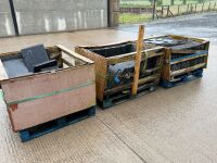 3No. WOODEN CRATES TO INC. UNUSED ASSORTED DEL CARMEN SLATES