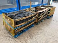 3No. WOODEN CRATES TO INC. UNUSED ASSORTED DEL CARMEN SLATES - 10