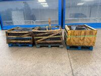 3No. WOODEN CRATES TO INC. UNUSED ASSORTED DEL CARMEN SLATES - 12