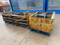 3No. WOODEN CRATES TO INC. UNUSED ASSORTED DEL CARMEN SLATES - 13