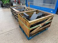 3No. WOODEN CRATES TO INC. UNUSED ASSORTED DEL CARMEN SLATES - 14