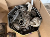 BOX LOT TO INC. HAND PLANERS & OIL LAMP PARTS - 2