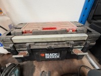 SHELF LOT TO INC. ASSORTED TOOLS, SPRAY BOTTLE, STILSONS, BENCH GRINDER, ETC - 6
