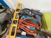 SHELF LOT TO INC. ASSORTED POWER & HAND TOOLS - 10