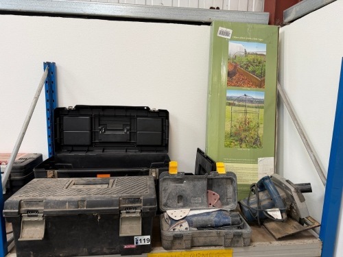 SHELF LOT TO INC. ASSORTED POWER & HAND TOOLS
