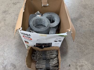 APPROX. 6No. UNUSED ROLLS OF EXPANDING METAL & 2 BUNDLES OF WALL TIES