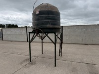 APPROX. 1300LT PLASTIC BEEHIVE OIL TANK & METAL STAND - 2
