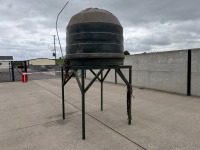 APPROX. 1300LT PLASTIC BEEHIVE OIL TANK & METAL STAND - 5
