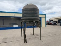 APPROX. 1300LT PLASTIC BEEHIVE OIL TANK & METAL STAND - 13