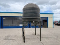 APPROX. 1300LT PLASTIC BEEHIVE OIL TANK & METAL STAND - 14