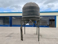 APPROX. 1300LT PLASTIC BEEHIVE OIL TANK & METAL STAND - 15