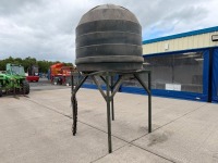 APPROX. 1300LT PLASTIC BEEHIVE OIL TANK & METAL STAND - 18