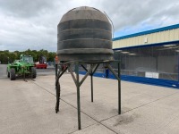 APPROX. 1300LT PLASTIC BEEHIVE OIL TANK & METAL STAND - 19