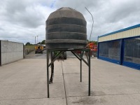 APPROX. 1300LT PLASTIC BEEHIVE OIL TANK & METAL STAND - 22
