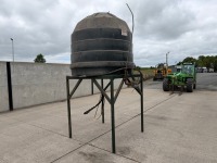 APPROX. 1300LT PLASTIC BEEHIVE OIL TANK & METAL STAND - 25