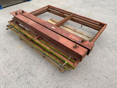 2No. APPROX. 10ft BI-FOLD METAL GATES & POSTS&nbsp;