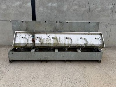 SIX STATION STAINLESS STEEL HAND WASH