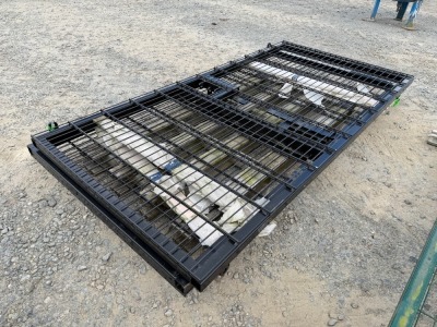 2No. APPROX. mm x mm METAL PEDESTRAIN GATES