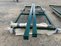 APPROX. 2360mm x 1115mm METAL PEDESTRIAN GATE & 2No. 3000mm POSTS - 2
