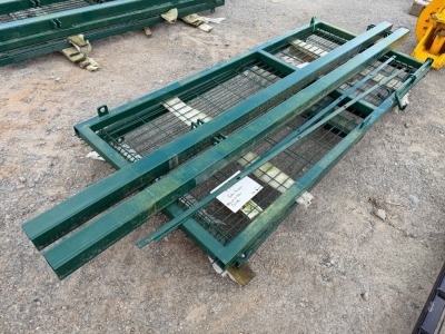 2No. APPROX. mm x mm METAL GATES & 2No. POSTS