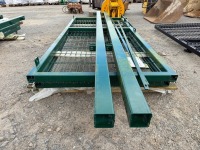 2No. APPROX. 2300mm x 1000mm METAL GATES & 2No. 3000mm POSTS - 2