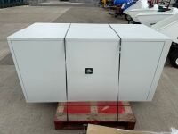 2No. METAL DOUBLE DORR STORAGE CUPBOARDS - 2