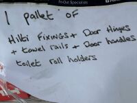 PALLET TO INC. HILTI FIXINGS, DOOR HINGES, TOWEL RAILS, DOOR HANDLES, TOILET ROLL HOLDERS - 12
