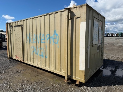 APPROX. 20FT X 8FT TWO COMPARTMENT ANTI VANDAL SITE OFFICE