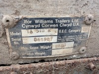 APPROX. 10ft x 5ft IFOR WILLIAMS TA510R 2600KGS CATTLE TRAILER&nbsp; - 14
