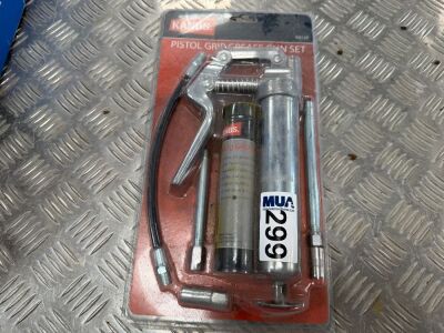 UNUSED PISTOL GRIP GREASE GUN SET