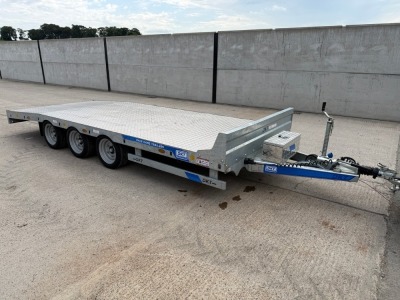 DALE KANE 16FT X 6FT6" TRI AXLE BEAVERTAIL PLANT TRAILER