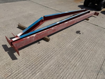 3No. APPROX. 3960mm x 150mm x 75mm STEEL CHANNELS
