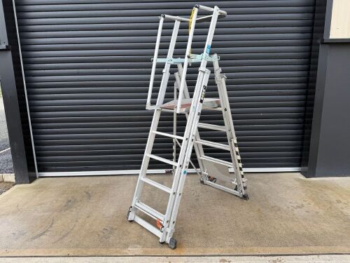 BOSS ALUMINIUM TELESCOPIC PLATFORM LADDER
