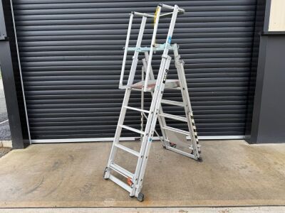 BOSS ALUMINIUM TELESCOPIC PLATFORM LADDER